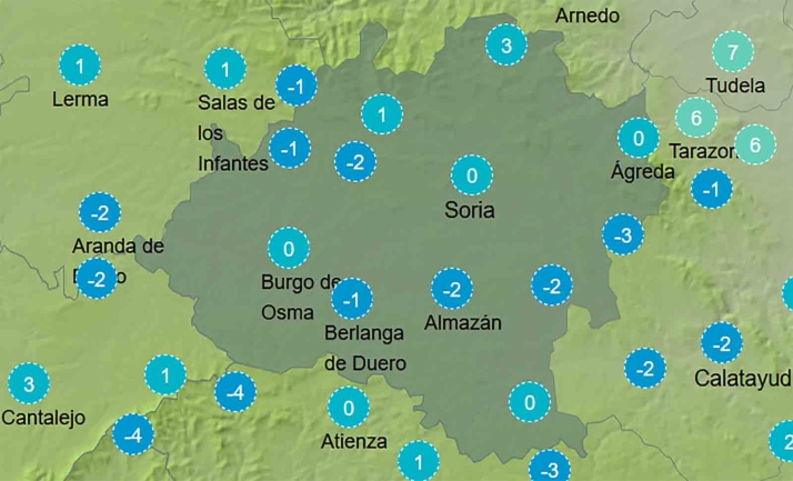 El tiempo en Soria: Mejoría en las mínimas
