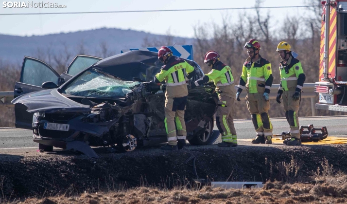 AMPLIACIÓN | Un fallecido y una mujer herida en un accidente en Soria