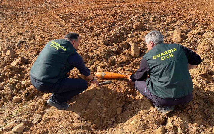Detonan en Ólvega dos granadas de mortero de la Guerra Civil 