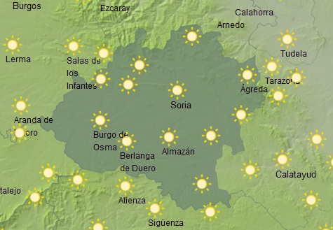 Continúan las fuertes heladas de madrugada, con temperaturas máximas en ligero aumento