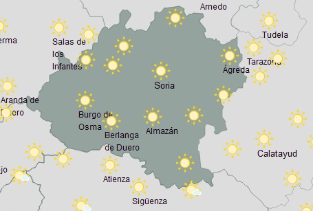 El tiempo a las 15:00 horas. /Aemet