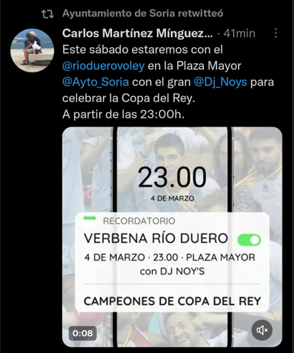 Habemus verbena para celebrar la Copa del Rey del Río Duero Soria