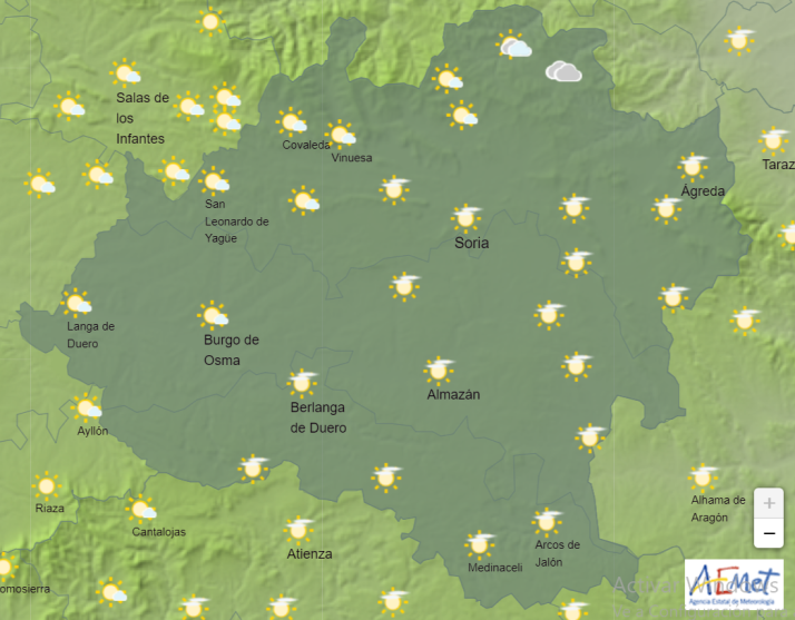 El tiempo en Soria: domingo nuboso con apenas cambios en las temperaturas 