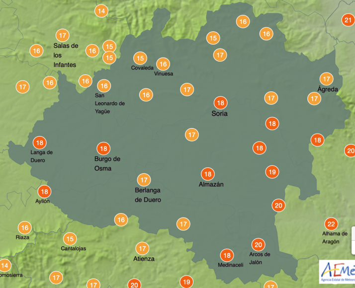 El tiempo en Soria: Ligero aumento de las temperaturas mínimas