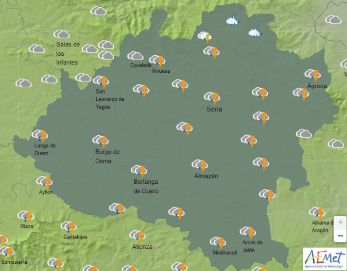 El tiempo en Soria: jueves de lluvias y posibles tormentas