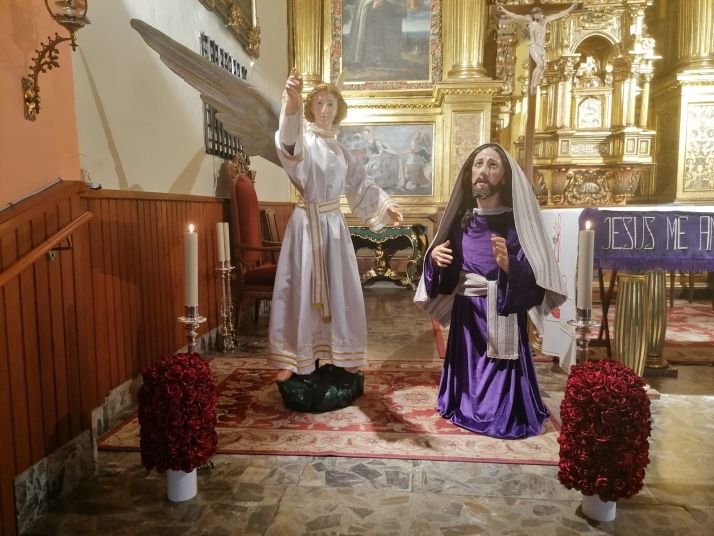 Así han quedado las tallas restauradas del Cristo y del Ángel de la Oración en el Huerto