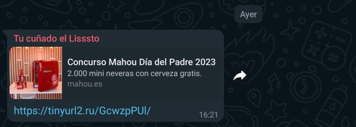 No, no te vas a llevar una nevera llena de Mahous: El timo que corre como la pólvora en los Whatsapp de Soria