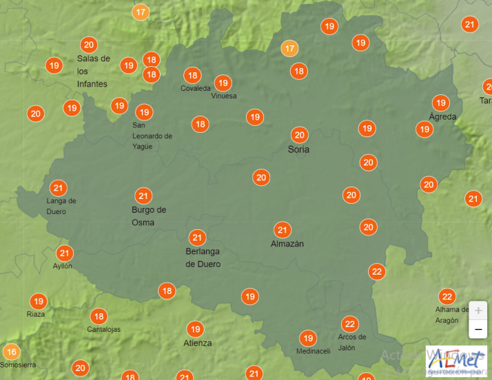 El tiempo en Soria: suben las máximas