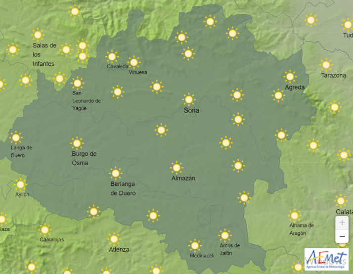 El tiempo el Soria: continúan subiendo las temperaturas