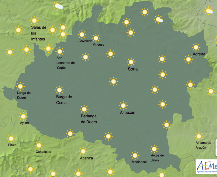 El tiempo en Soria: Domingo fresco