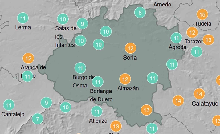 El tiempo en Soria: Los termómetros se recuperan