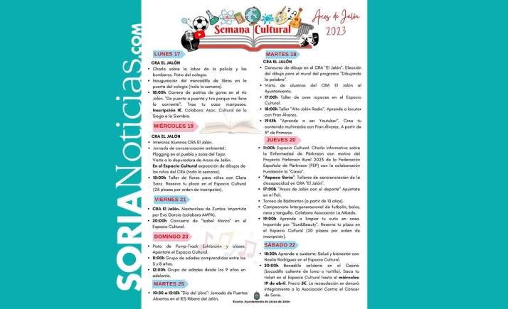 Este lunes arranca la semana cultural de Arcos