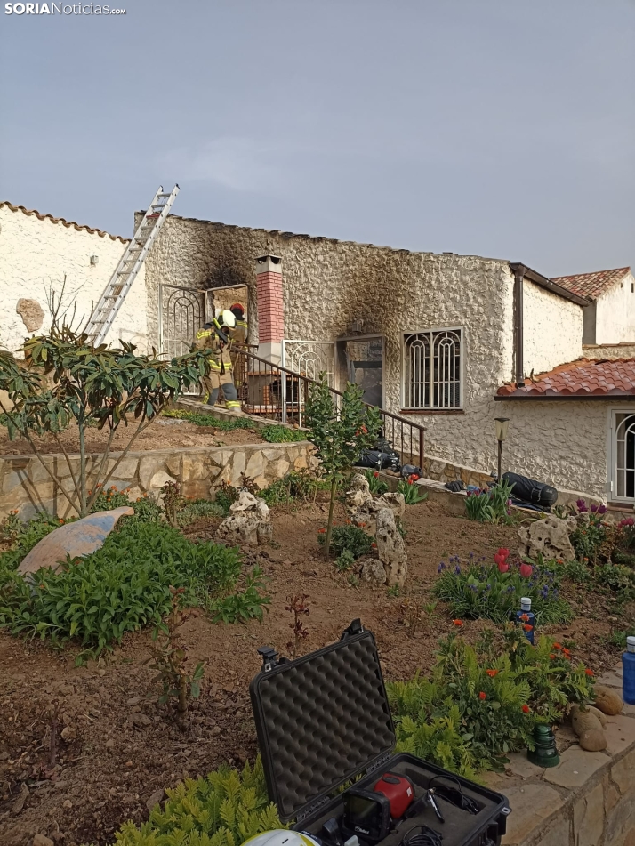 Se incendia un merendero en Berlanga de Duero