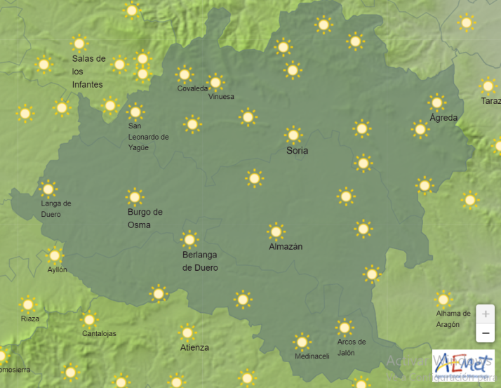 El tiempo en Soria: cielo soleado
