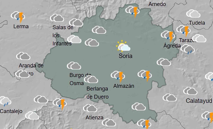 El tiempo en Soria: Domingo inestable
