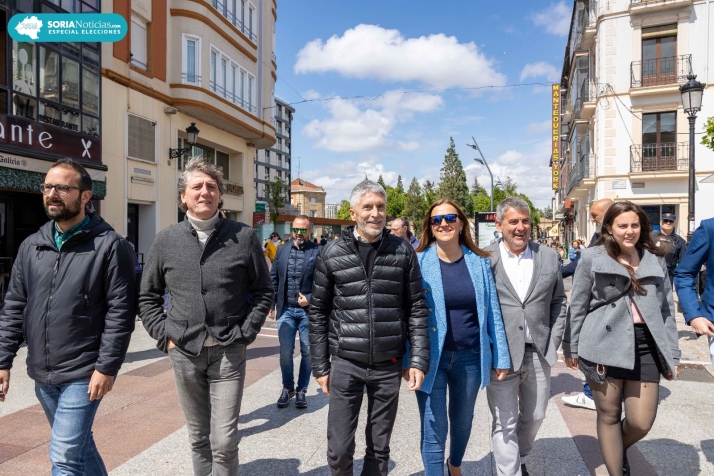 En imágenes: Marlaska llega a Soria para apoyar a Mínguez y para hacer repaso de estos 4 años 
