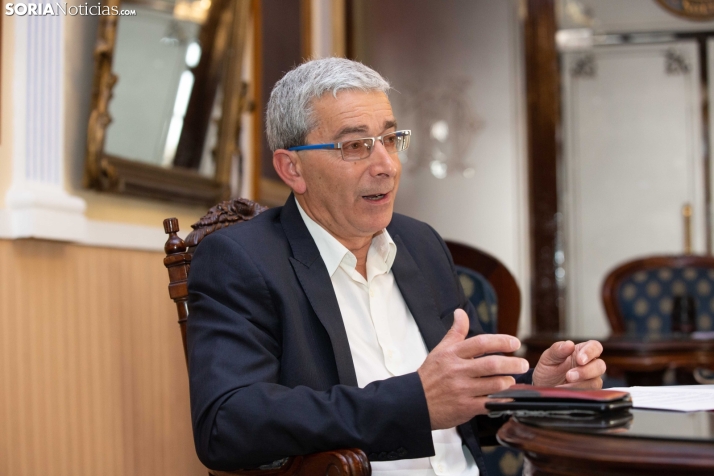 José Peñalba durante una entrevista con Soria Noticias.
