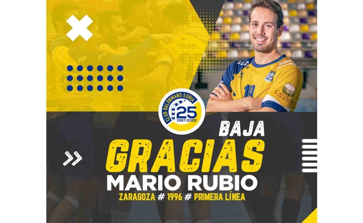 Mario Rubio no jugará en el BM Soria la próxima temporada
