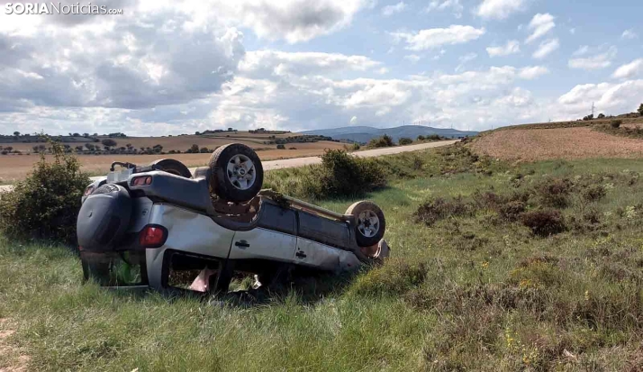 Herido al volcar un todoterreno en Pozalmuro