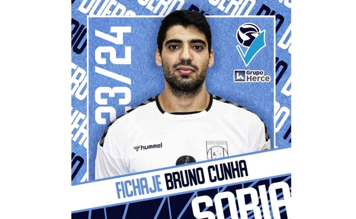 El opuesto portugués Bruno Cunha, refuerzo clave para Grupo Herce Soria