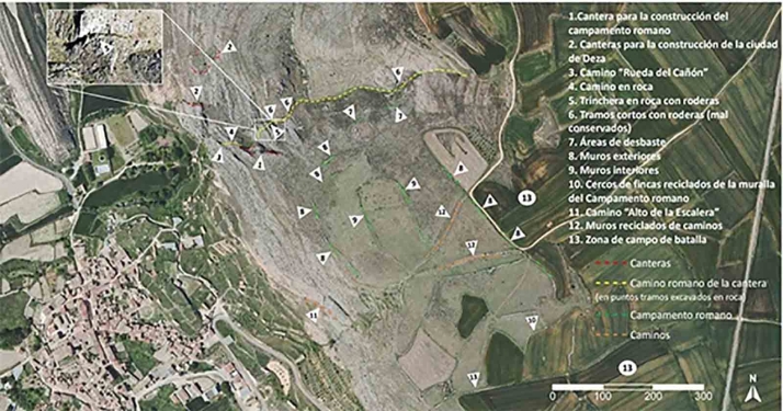 Descubren en Deza un campamento romano y la ciudad celtibérica de Titiakos