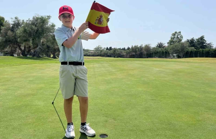 El golfista soriano Enzo Jiménez, campeón de España benjamín 
