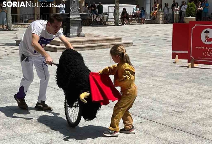 Joven afición taurina en San Leonardo
