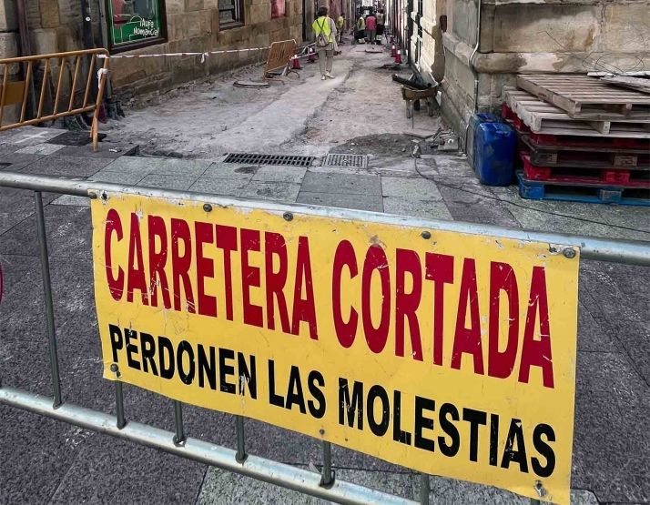 Cambio de pavimento en la calle Zapatería