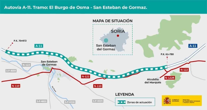 Entra en servicio el tramo El Burgo de Osma – San Esteban de Gormaz (Oeste) de la A-11