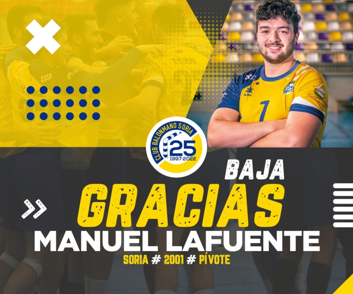 Manu Lafuente se despide del Club Balonmano Soria