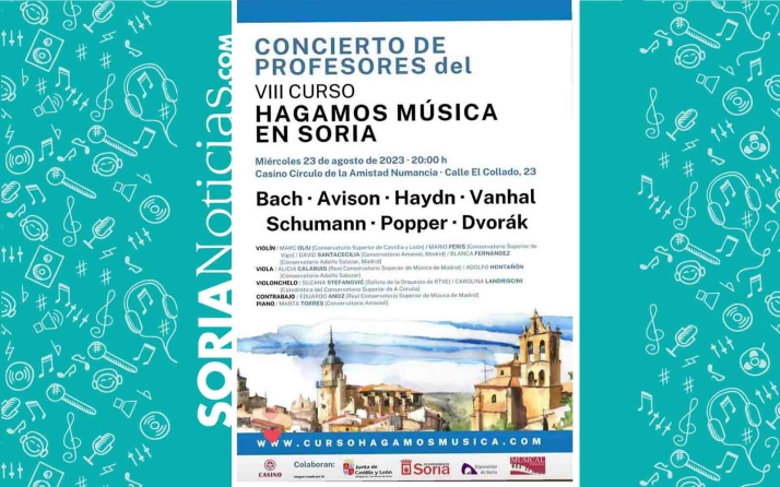 Este miércoles, el concierto de profesores del Hagamos música en Soria