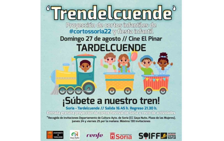 El Certamen de Cortos viajará a Tardelcuende con el ‘Tren del cine’