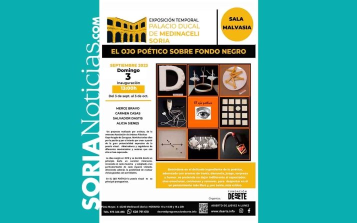 DEARTE abre el domingo la muestra colectiva ‘El ojo poético sobre fondo negro 