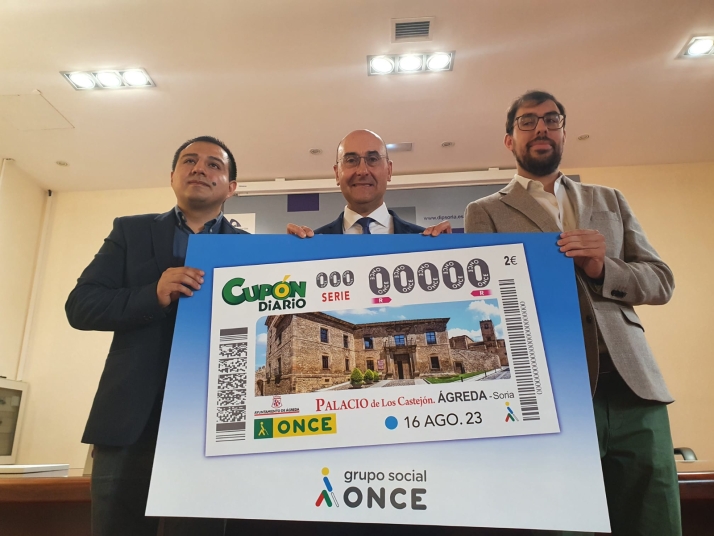 Ágreda luce el Palacio de los Castejón en 5 millones de cupones de la ONCE