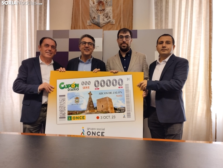 El castillo de Arcos de Jalón viajará por toda España gracias al cupón de la ONCE