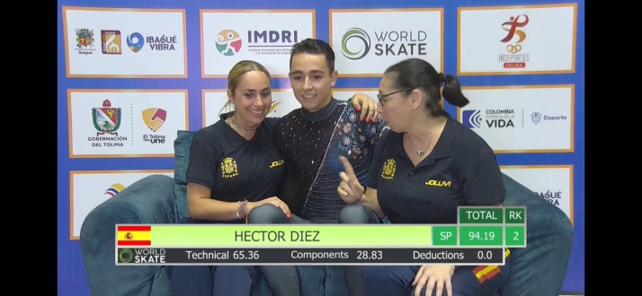 Héctor Díez comienza el Mundial por la puerta grande: Segundo en el programa corto