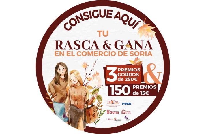FECSoria adelanta las compras navideñas con 50.000 tarjetas rasca que repartirán 153 premios hasta 250 euros