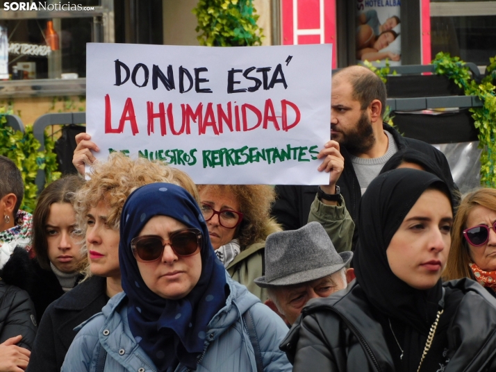 En imágenes: Concentración en Soria por la Franja de Gaza
