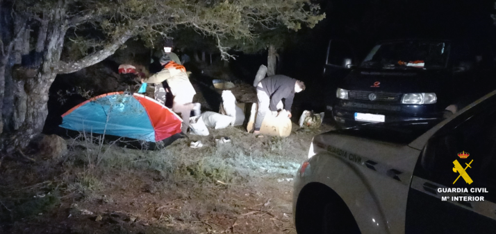 Desalojado un campamento ilegal de buscadores de setas en Soria