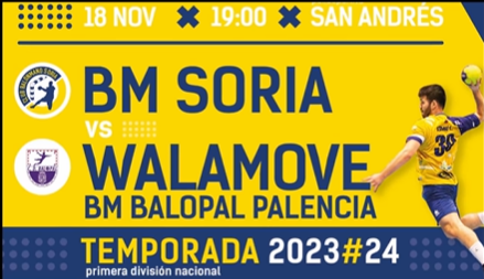 Sigue en directo el partido BM Soria vs Walamove BM Balopal Palencia