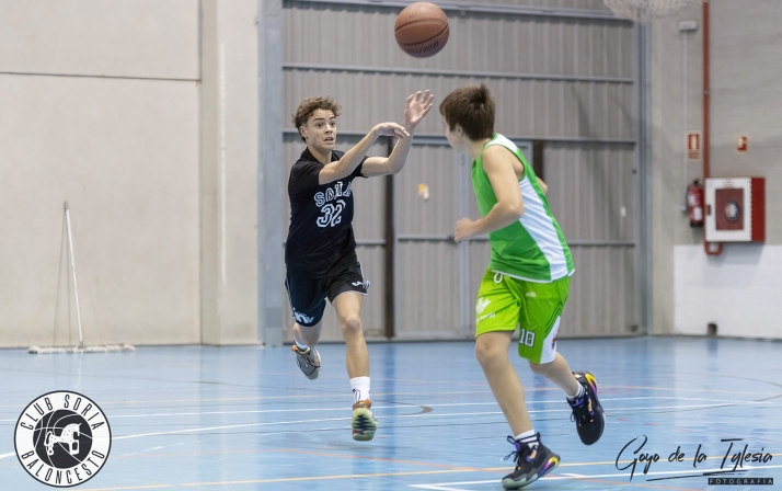 El infantil Diego Valero del Soria Baloncesto, con la selección de Castilla y León para el VII Torneo Puerta de Asturias