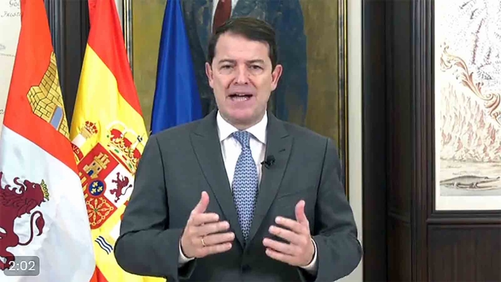 Declaración institucional de Mañueco sobre el pacto de investidura:  Impulsa el enfrentamiento