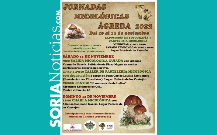 Micología, gastronomía y teatro este fin de semana en Ágreda