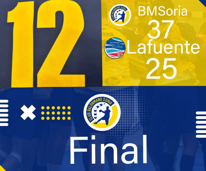 BM Soria 37-25 Lafuente Pereda: Duodécimo triunfo consecutivo para los sorianos