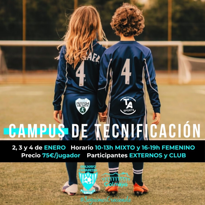 Representación de la Queens League en el campus de Navidad del CD Golmayo Camaretas