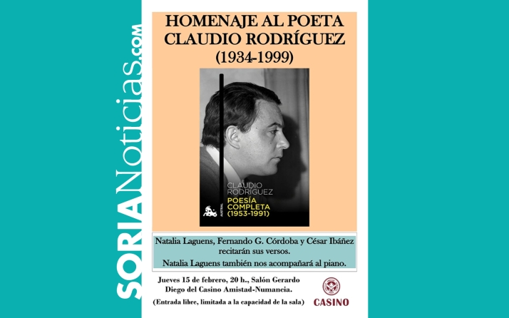 Este jueves, homenaje en el Casino al poeta Claudio Rodríguez