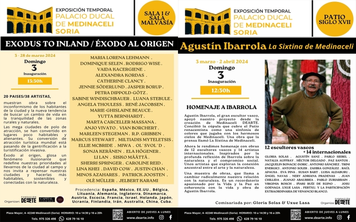 Medinaceli DEARTE inaugura dos magnas exposiciones