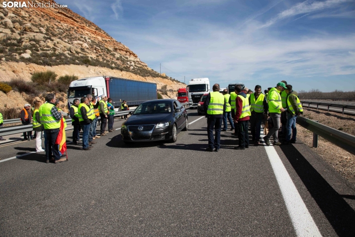 El movimiento 6F volverá a cortar la A-2 en Arcos de Jalón