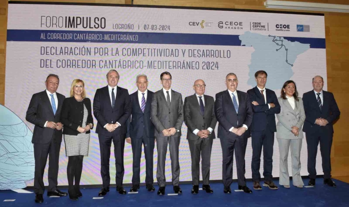 CEOE Castilla y León y las organizaciones empresariales de otras 4 regiones defienden la postura de FOES y reclaman la Soria-Castejón para el Corredor Cantábrico-Mediterráneo