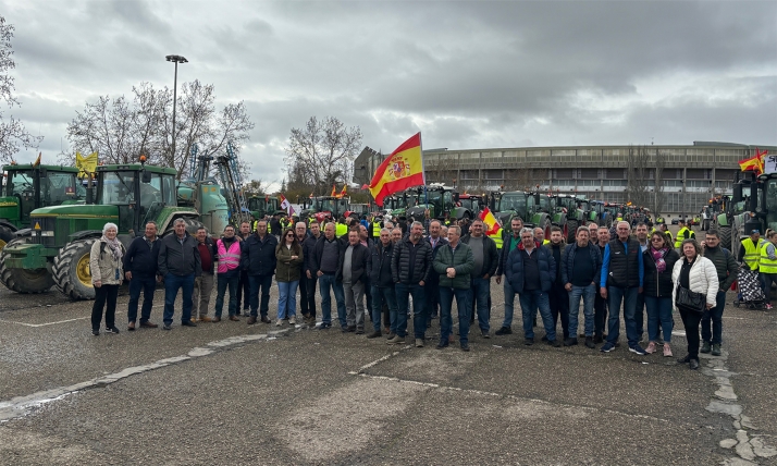 Presencia soriana en la tractorada de Valladolid